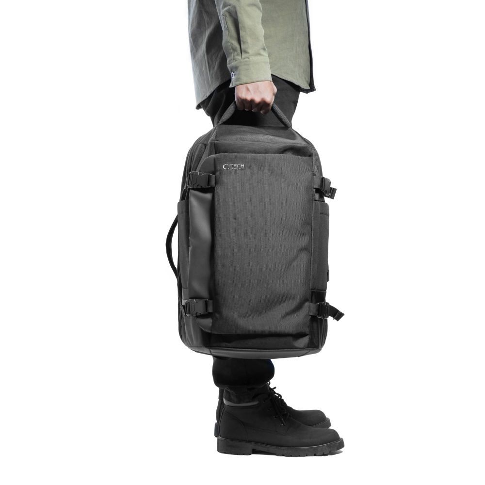 Tech-Protect Defender S40-rygsæk til Ryanair & Wizzar, 20L bærbar computer - Sort
