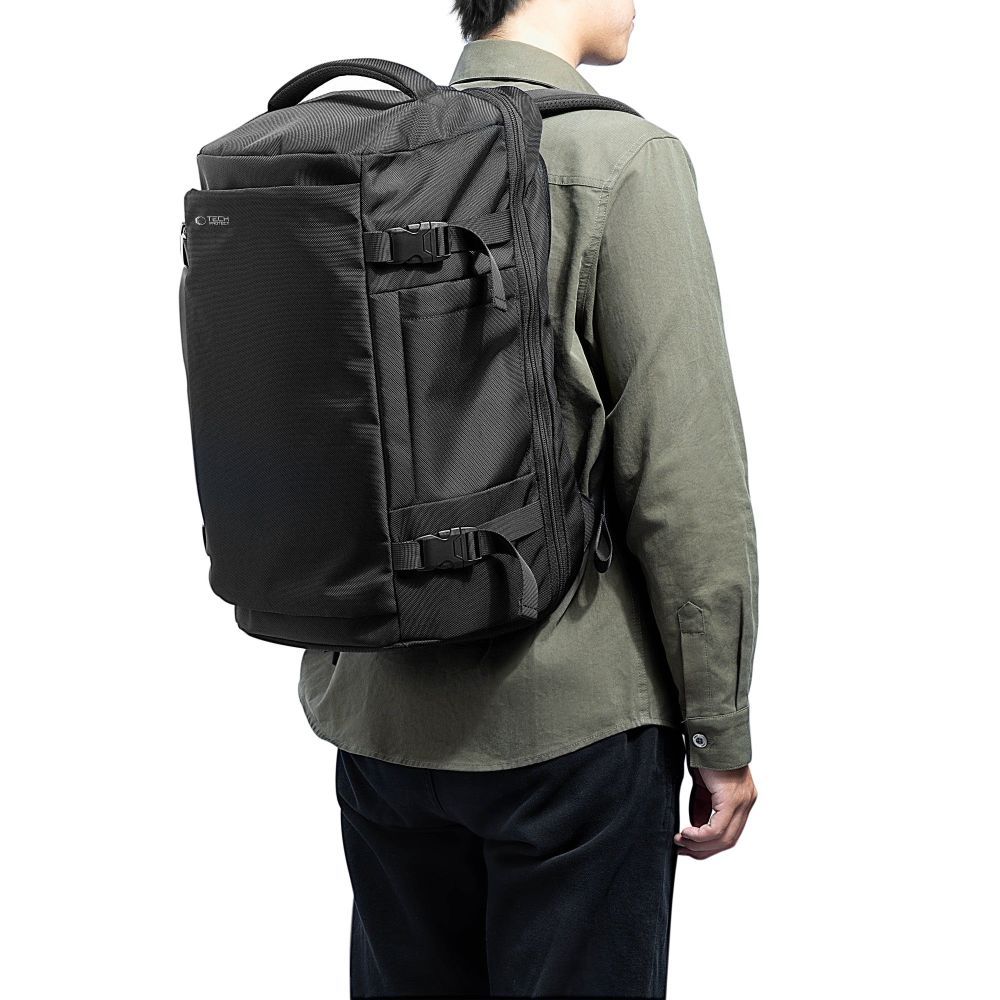Tech-Protect Defender S40-rygsæk til Ryanair & Wizzar, 20L bærbar computer - Sort