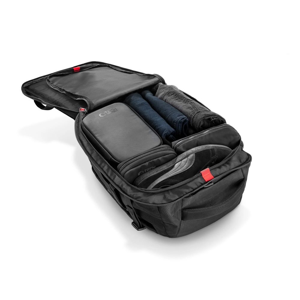 Tech-Protect Defender S40-rygsæk til Ryanair & Wizzar, 20L bærbar computer - Sort