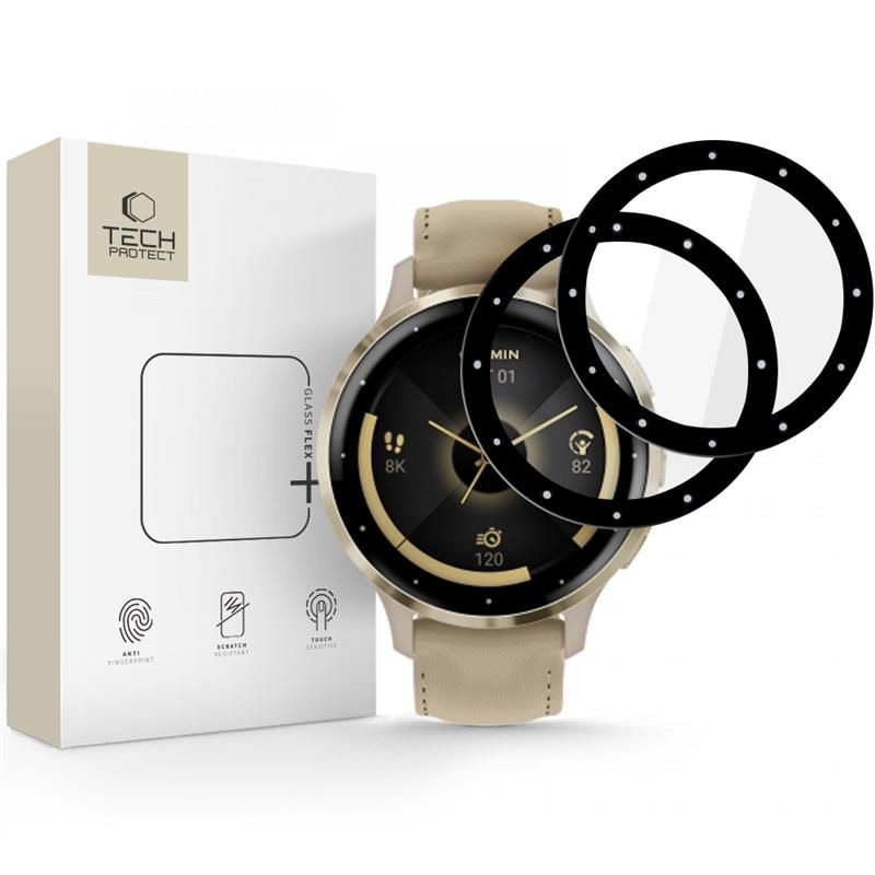 Tech-Protect Glass Flex+ 2-pak hybridglas Garmin Venu 3S - sort