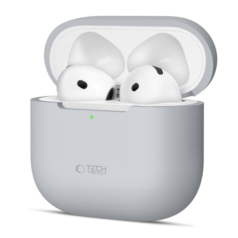 Tech-Protect silikoneetui til Apple AirPods 4 - grå