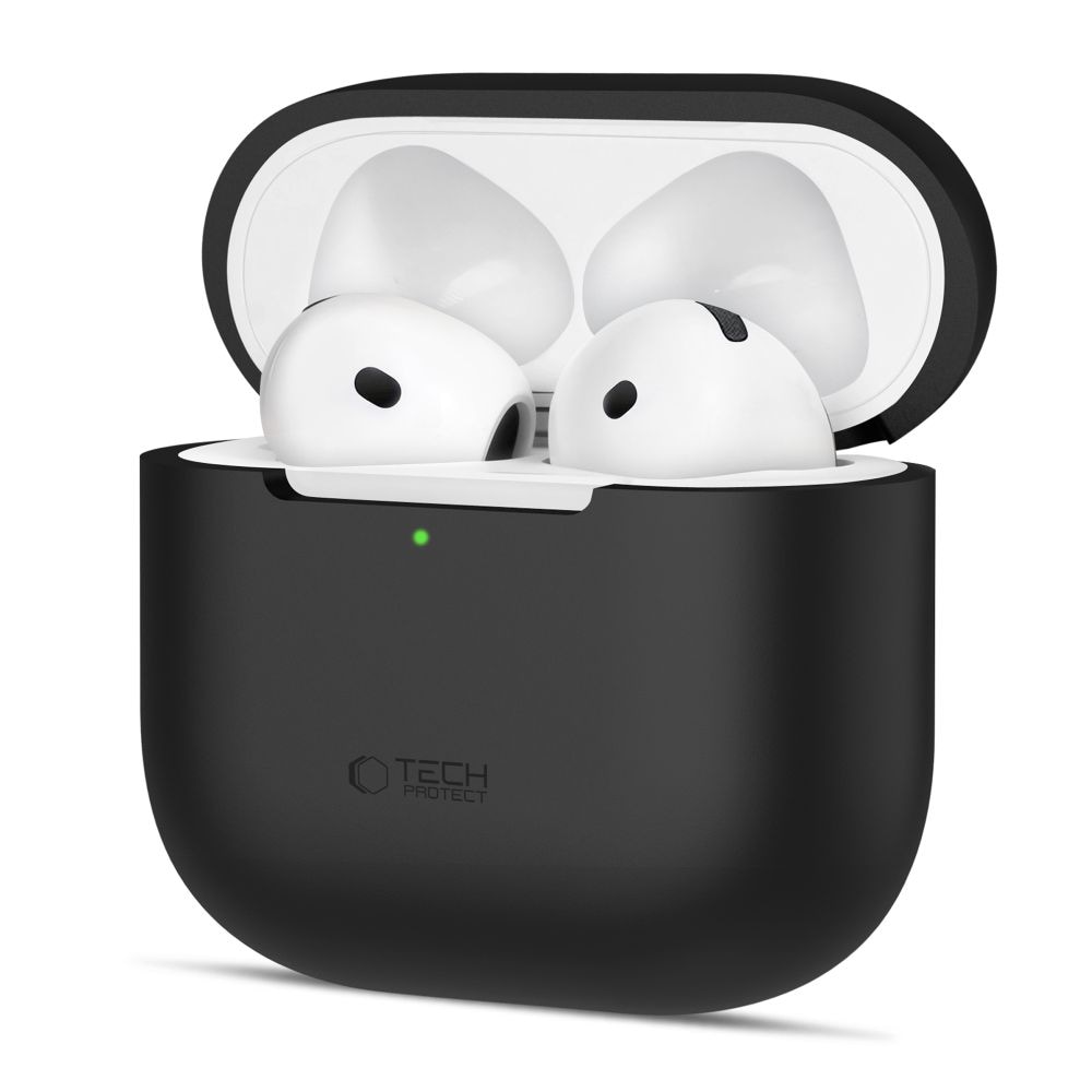 Tech-Protect silikoneetui til Apple AirPods 4 - Sort