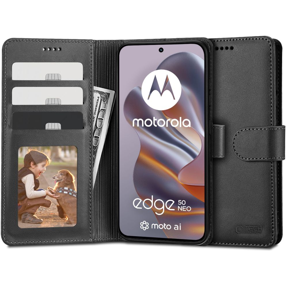 Tech-Protect pungetui til Motorola EDGE 50 NEO - Sort