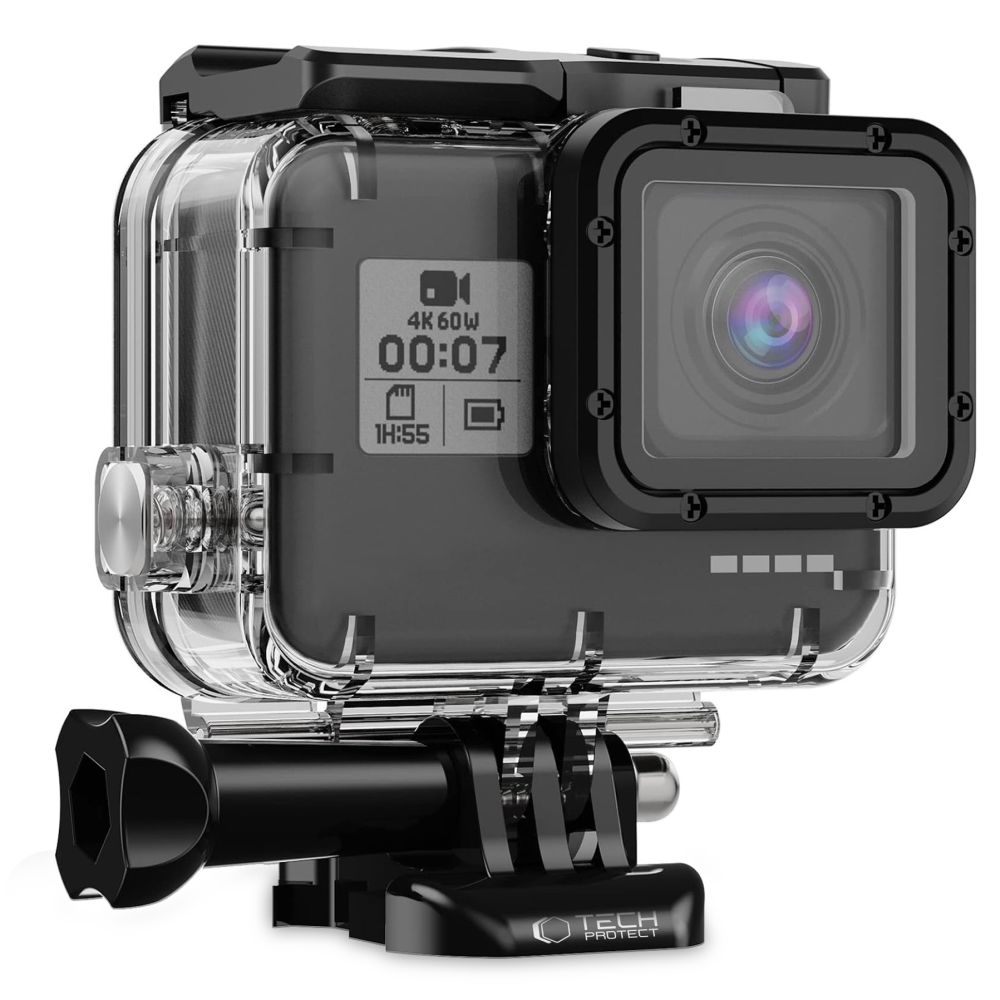 Tech-Protect GA200 Vandtæt etui til GoPro Hero 5 / 6 / 7 - Transparent
