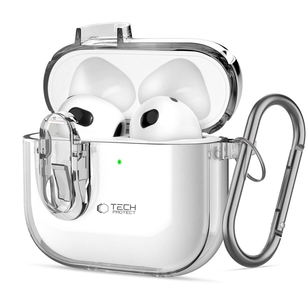 Tech-Protect Slim Hook-etui til AirPods 4 - Klar