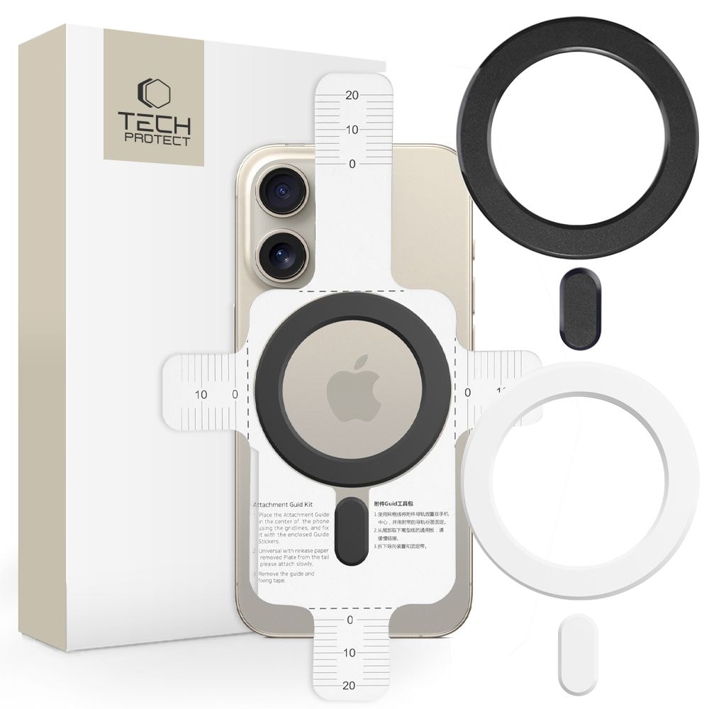 Ring Tech-Protect MMP-100 med MagSafe (2 stk.) - hvid - sort