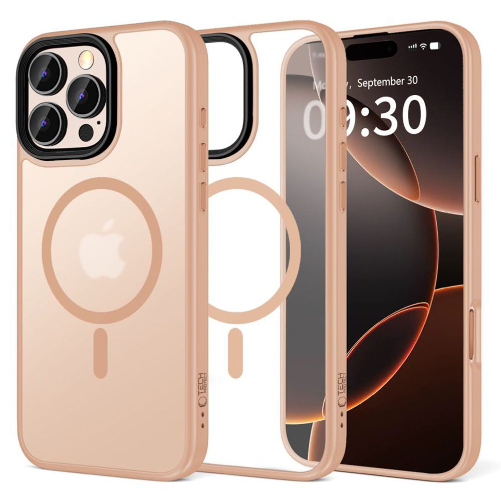 Tech-Protect MagMat MagSafe iPhone 16 Pro-etui - lyserød