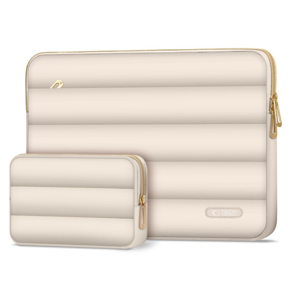 Tech-Protect Puffy 13-14 taske til bærbar computer - Beige