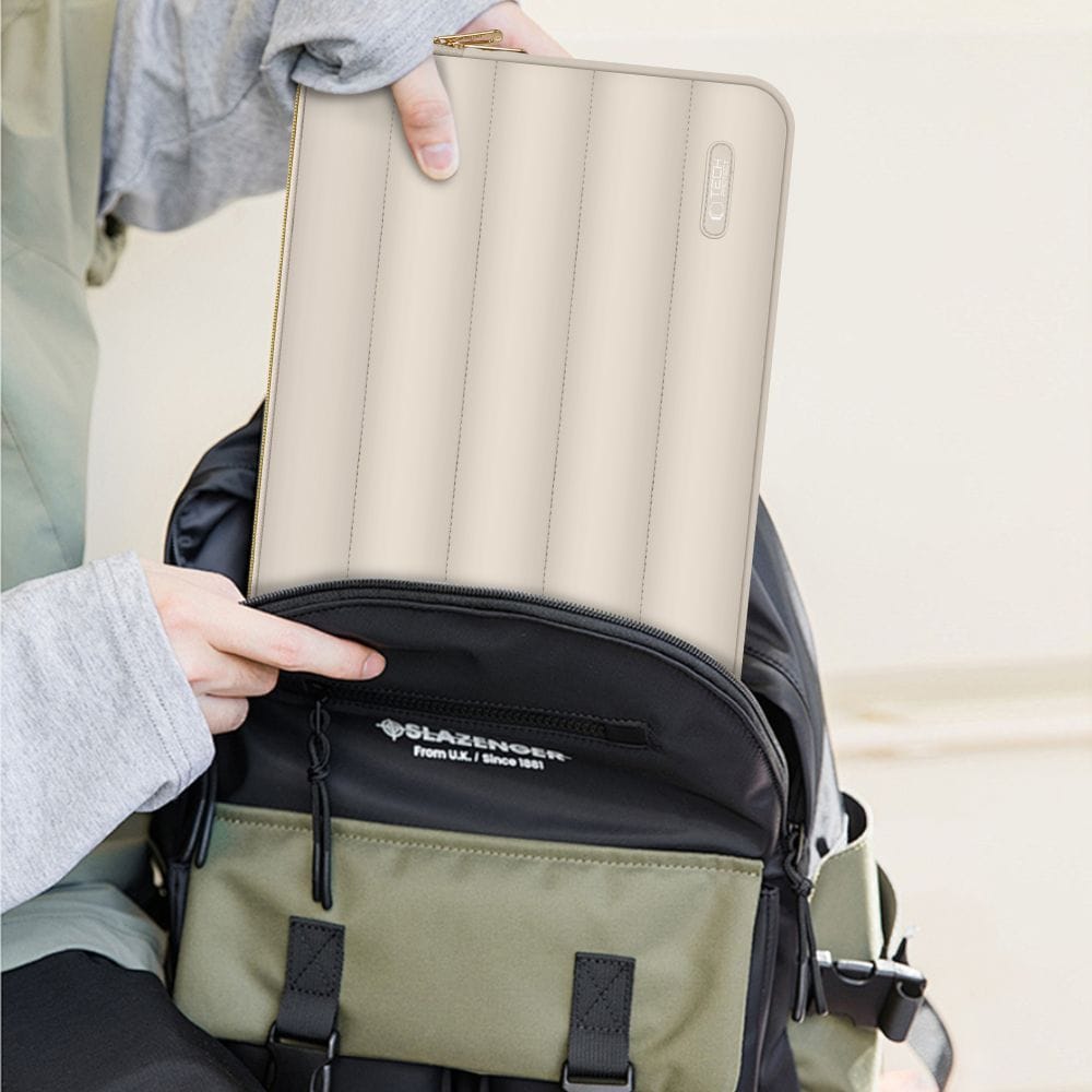 Tech-Protect Puffy 13-14 taske til bærbar computer - Beige
