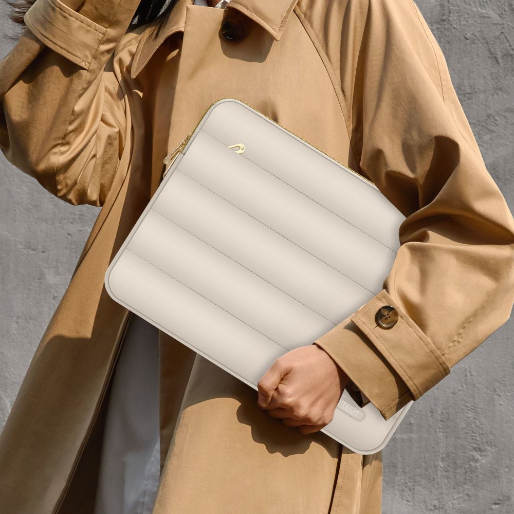 Tech-Protect Puffy 13-14 taske til bærbar computer - Beige