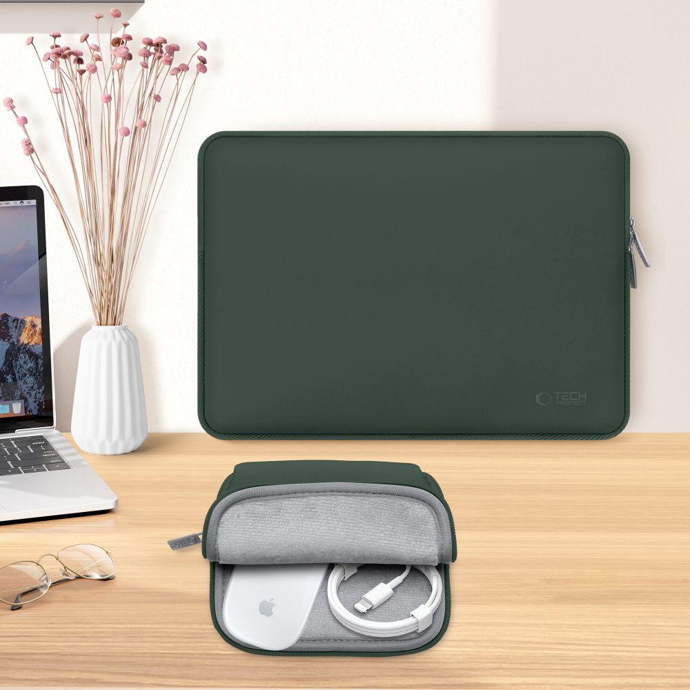 Tech-Protect Neoslim 15-16" taske til bærbar computer - grøn