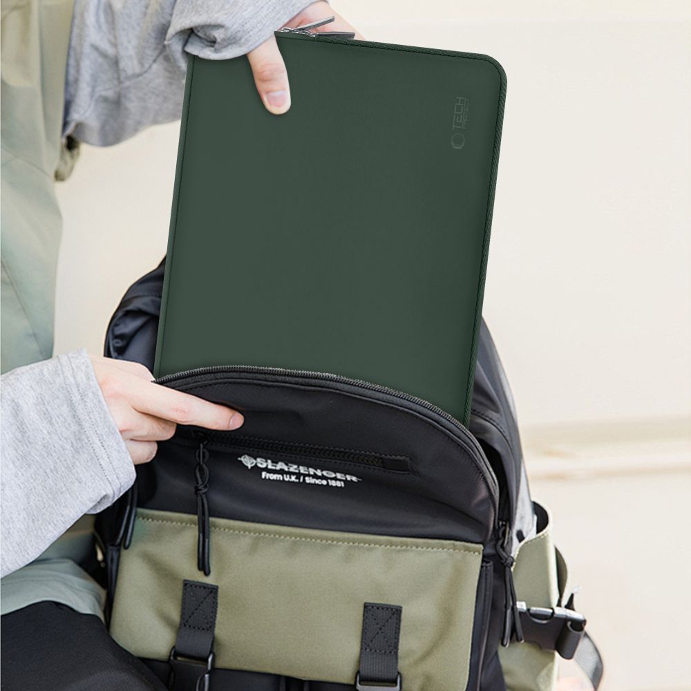 Tech-Protect Neoslim 15-16" taske til bærbar computer - grøn