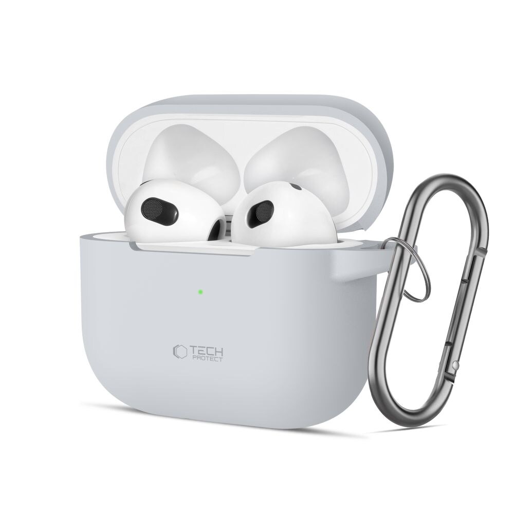 Tech-Protect Silicone Hook Case til Apple AirPods 3 - Grå