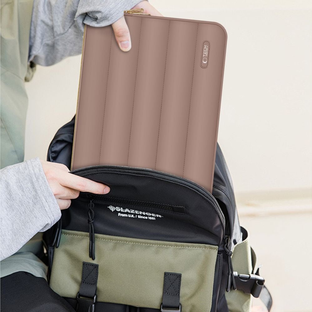Tech-Protect Puffy 15-16" taske til bærbar computer - brun