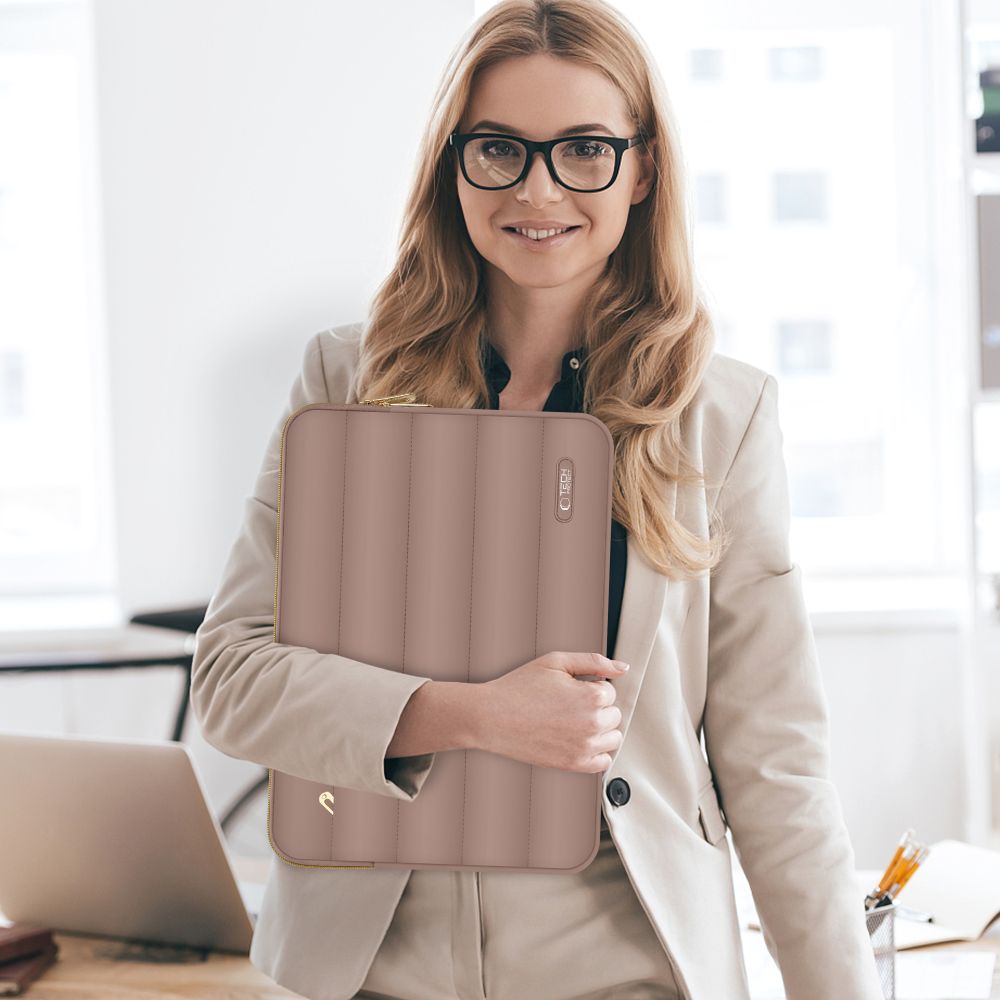 Tech-Protect Puffy 15-16" taske til bærbar computer - brun