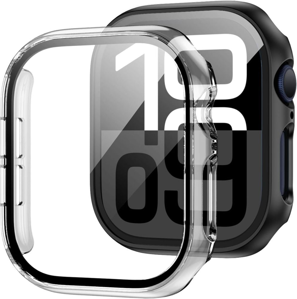 Tech-Protect Defense360 Etui af hærdet glas til Apple Watch 10 (42mm) - Klar