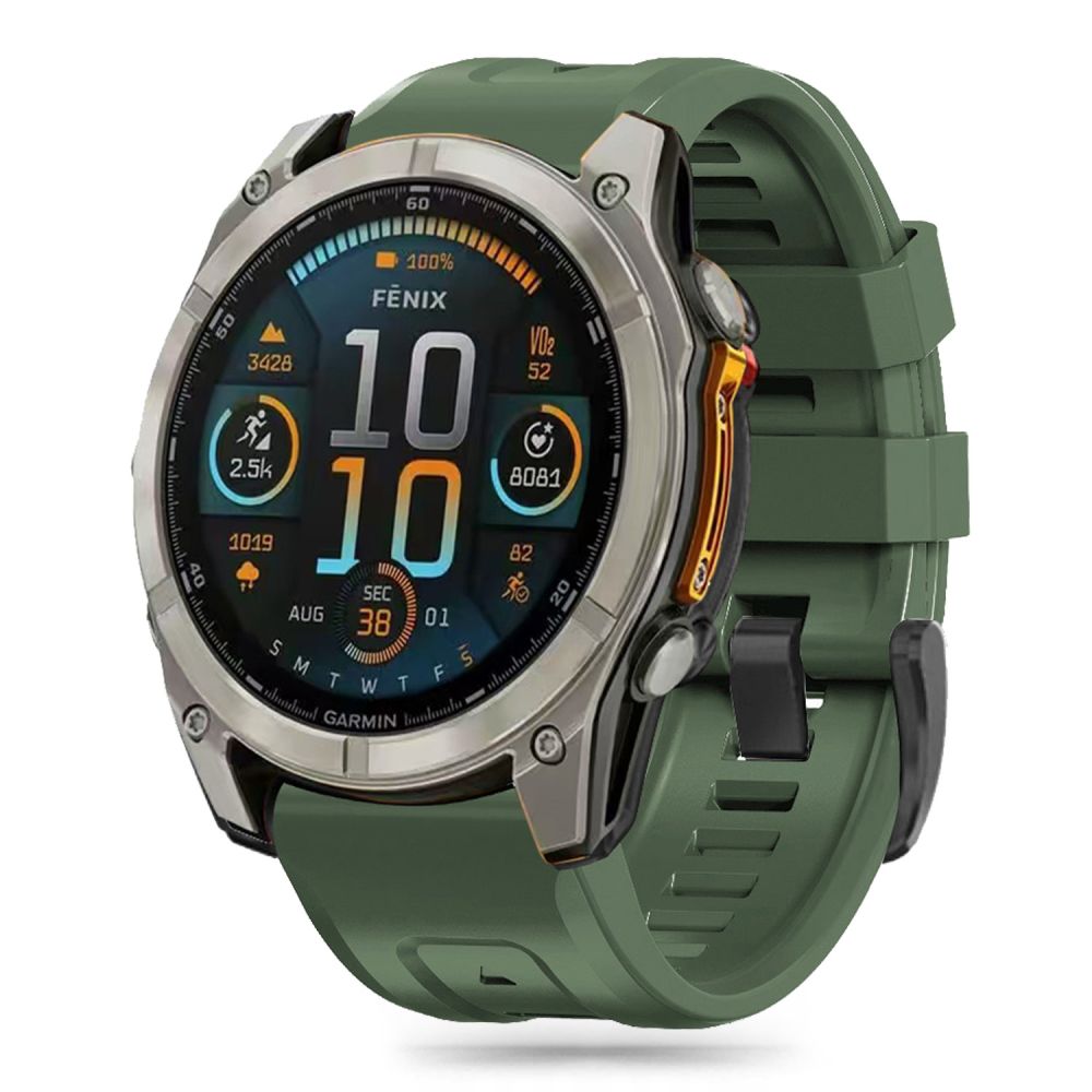 Tech-Protect Silikonerem til Garmin Fenix 5S / 5S PLUS / 6S / 6S Pro / 7S / 8 (43MM) - Grøn