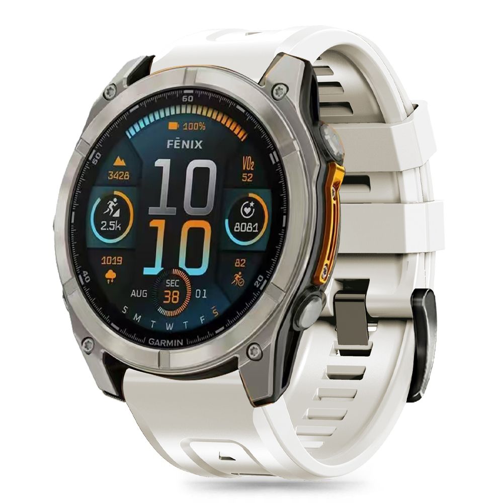 Tech-Protect Silikonerem til Garmin Fenix 5S / 5S PLUS / 6S / 6S Pro / 7S / 8 (43MM) - Titanium