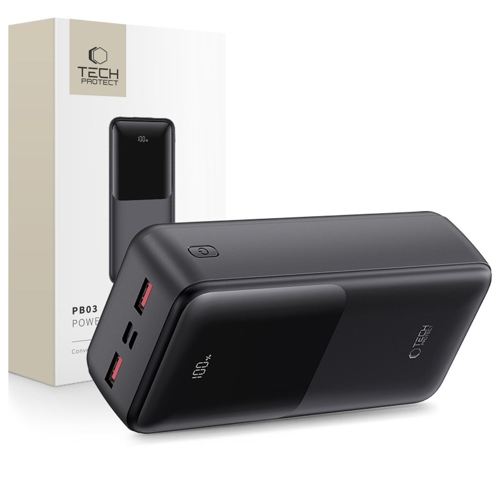 Powerbank Tech-Protect PB03 30000mAh 22.5W - sort
