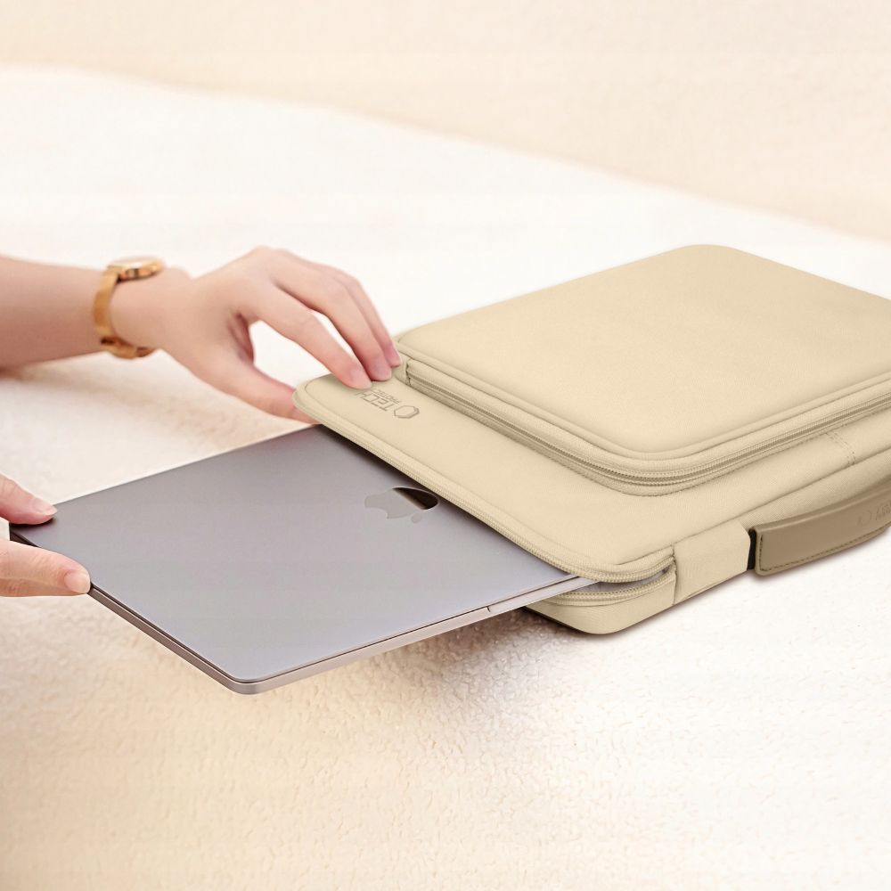 Tech-Protect Basic-taske til 13-14" bærbar computer - beige