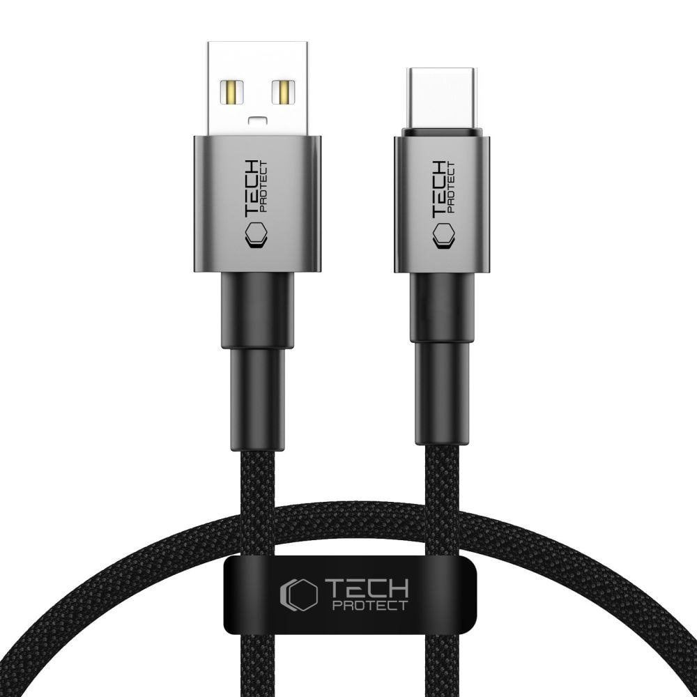 Tech-Protect UltraBoost DNA USB-A / USB-C-kabel 15W/3A 50 cm - grå
