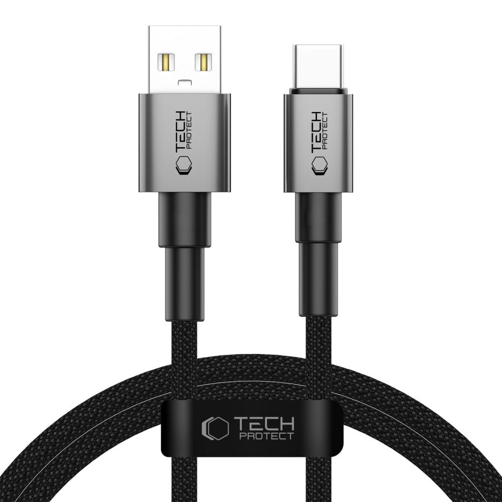Tech-Protect UltraBoost DNA USB-A / USB-C-kabel 15W/3A 100 cm - grå