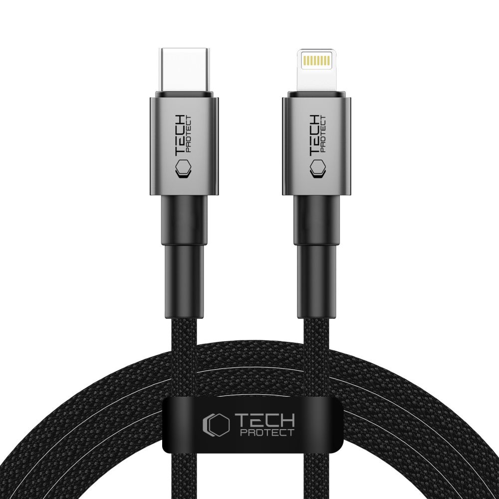Tech-Protect Ultraboost DNA USB-C / Lightning PD27W/3A-kabel 200 cm - grå