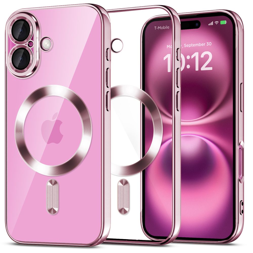 Tech-Protect MagFlex MagSafena iPhone 16 Etui - Klar / Pink