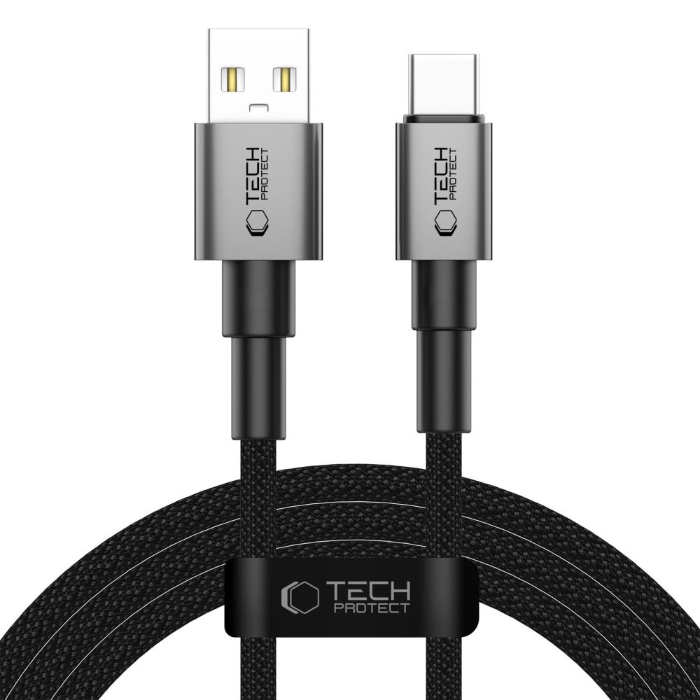 Tech-Protect UltraBoost DNA USB-A / USB-C-kabel 15W/3A 200 cm - grå