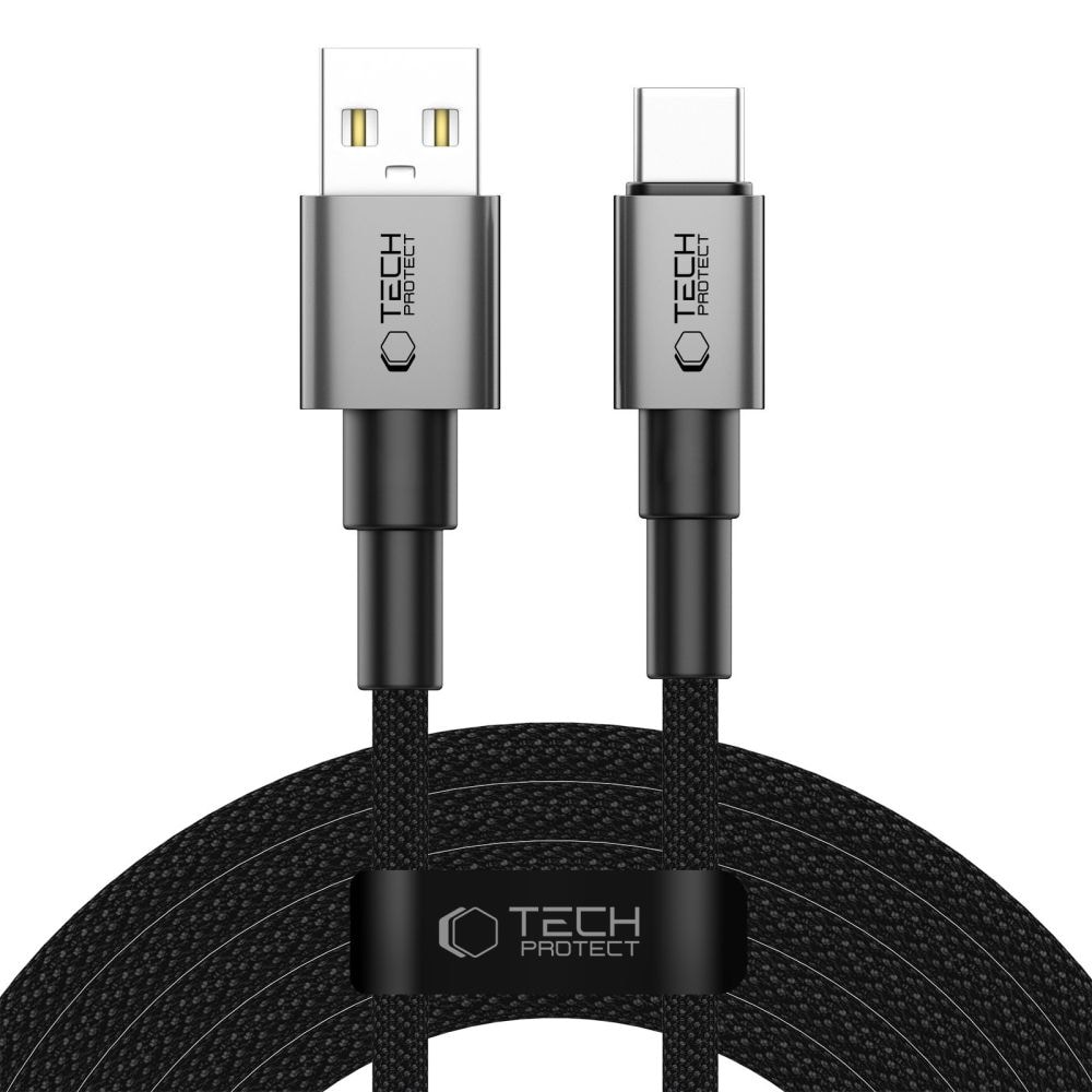 Tech-Protect Ultraboost DNA USB-A / USB-C-kabel 15W/3A 300 cm - grå
