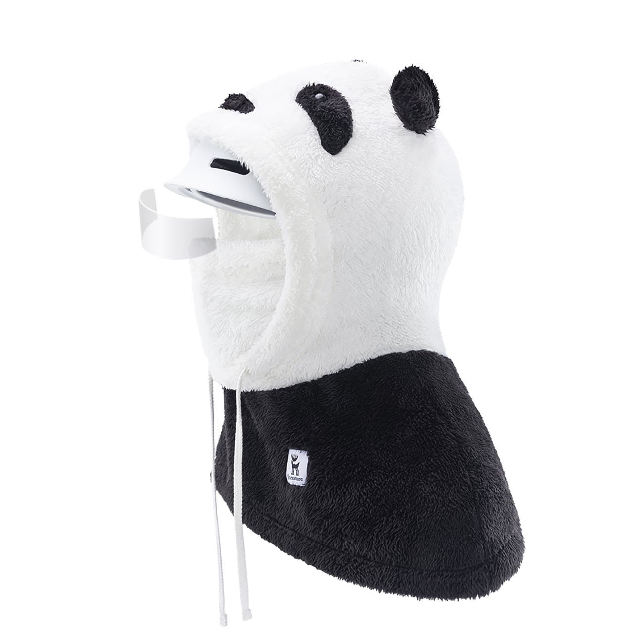 Qunature Panda Ski Balaclava til børn/voksne størrelse L - sort/hvid