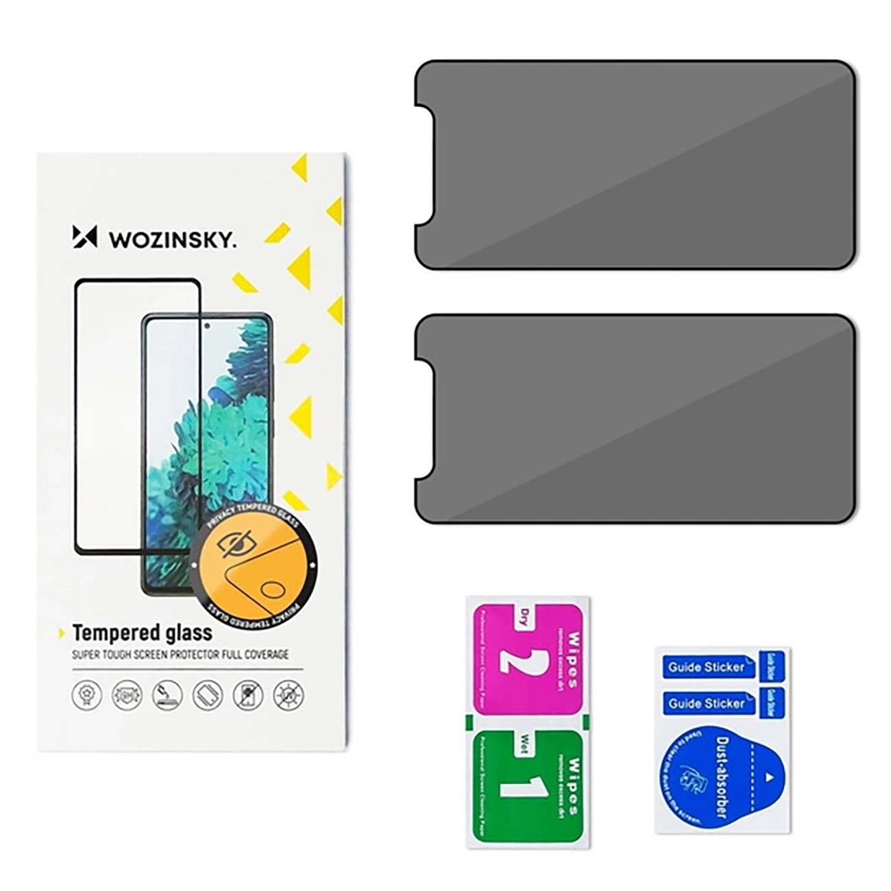 Wozinsky Privacy Glass hærdet glas til Xiaomi POCO M7, 2-pak