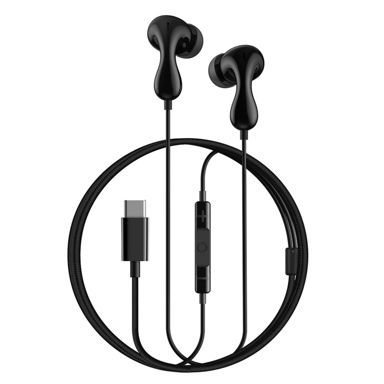 Baseus Encok CZ20 In-Ear USB-C-hovedtelefoner med ledning - Sort