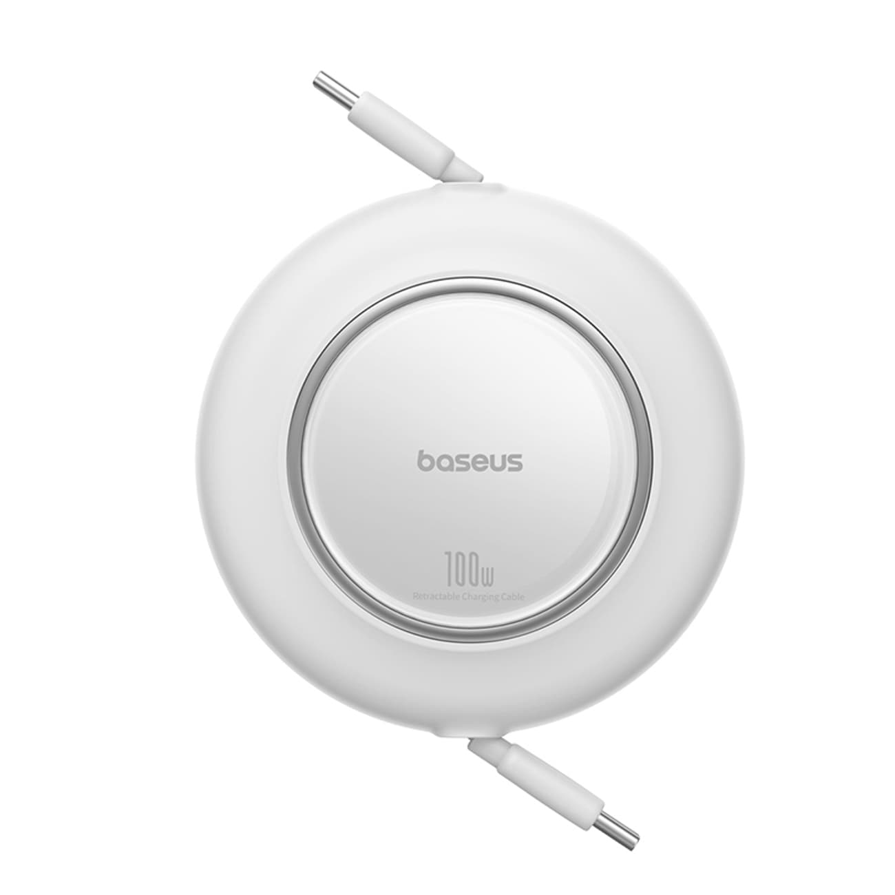 Baseus Free2Pull Mini 100W udtrækkeligt USB-C-kabel - USB-C 2 m - Hvid