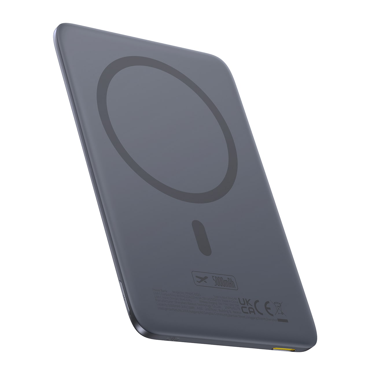 Baseus PicoGo AM41 5000mAh 20W MagSafe Power Bank med Baseus USB-C 60W 30cm kabel - grå