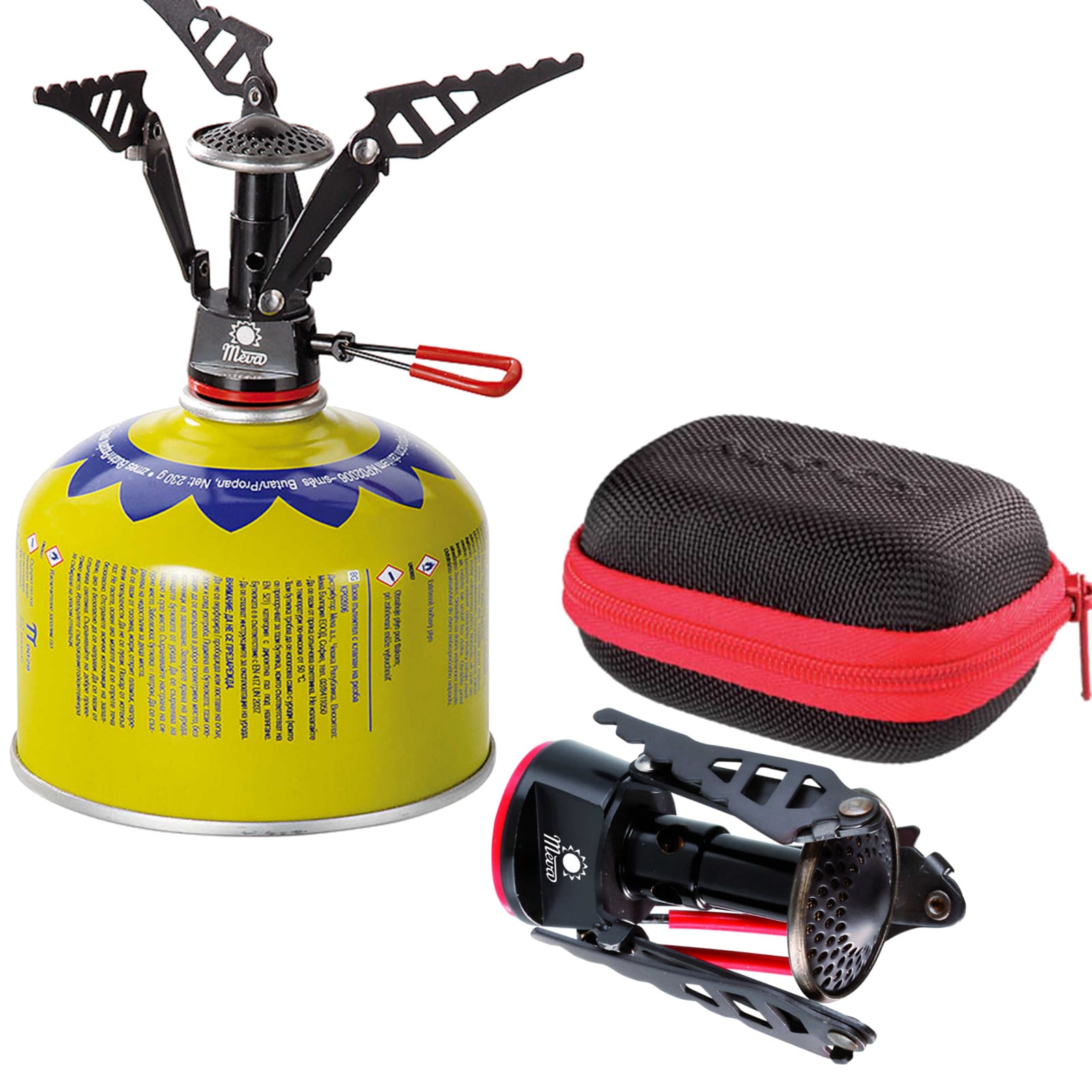 Det letteste turistkomfur til gaspatroner (ventil eller gevind) SPARK 80gram 2,6kW