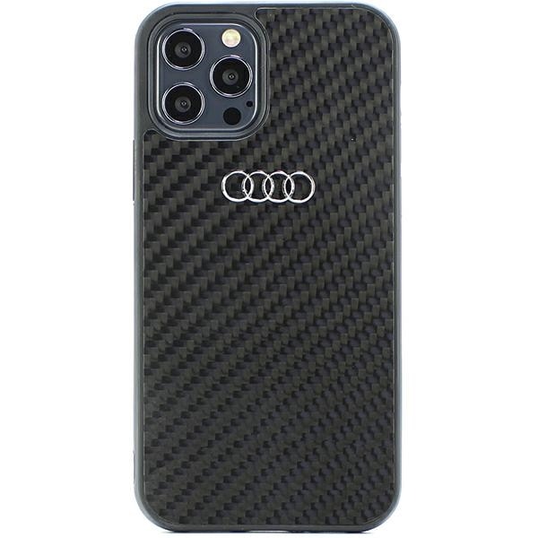 Audi Carbon Fiber iPhone 12/12 Pro 6,1" sort/sort hardcase AU-TPUPCIP12P-R8/D2-BK