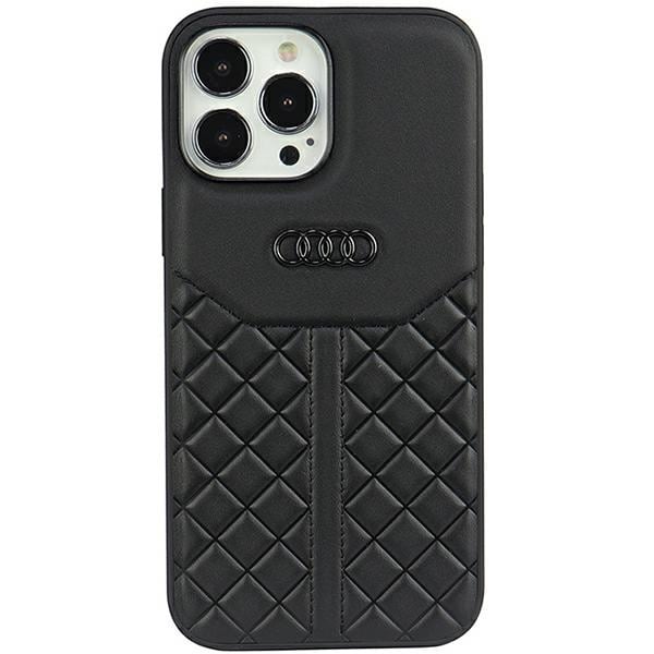 Audi Genuine Leather iPhone 13 Pro / 13 6.1" sort/sort hardcase AU-TPUPCIP13P-Q8/D1-BK