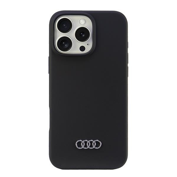Audi silikoneetui iPhone 16 Pro Max 6,9" sort/sort hardcase AU-LSRIP16PM-Q3/D1-BK