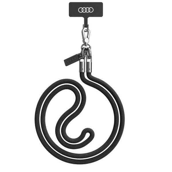 Audi Crossbody Leash Universal 120cm x 6mm - Sort