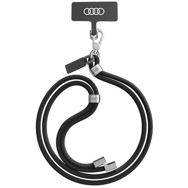 Audi Crossbody Universal Leash 120cm x 10mm - Sort