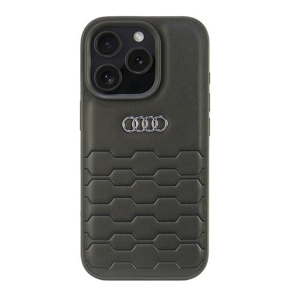 Audi syntetisk læder iPhone 16 Pro 6,3" sort/sort hardcase AU-TPUPCIP16P-GT/D2-BK