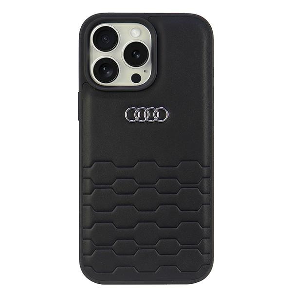 Audi syntetisk læder iPhone 16 Pro Max 6,9" sort/sort hardcase AU-TPUPCIP16PM-GT/D2-BK