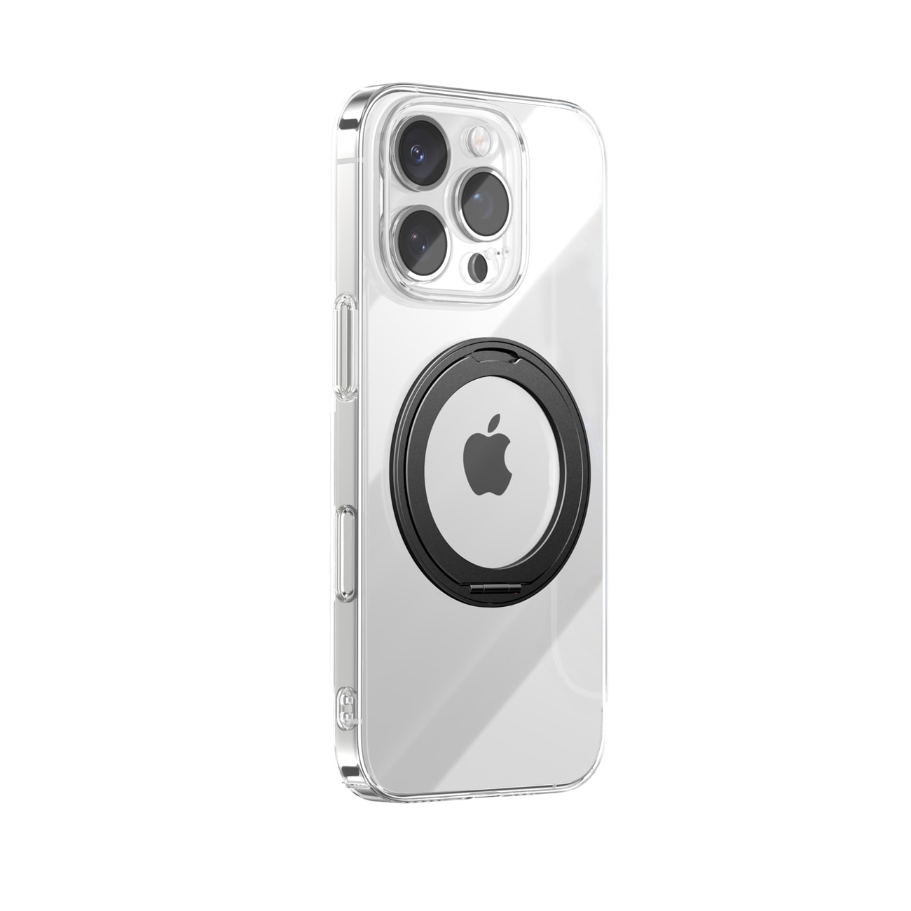 Joyroom JR-16JL6 iPhone 16 Pro Max ultratyndt MagSafe-kompatibelt etui med 360° ringstativ - sort