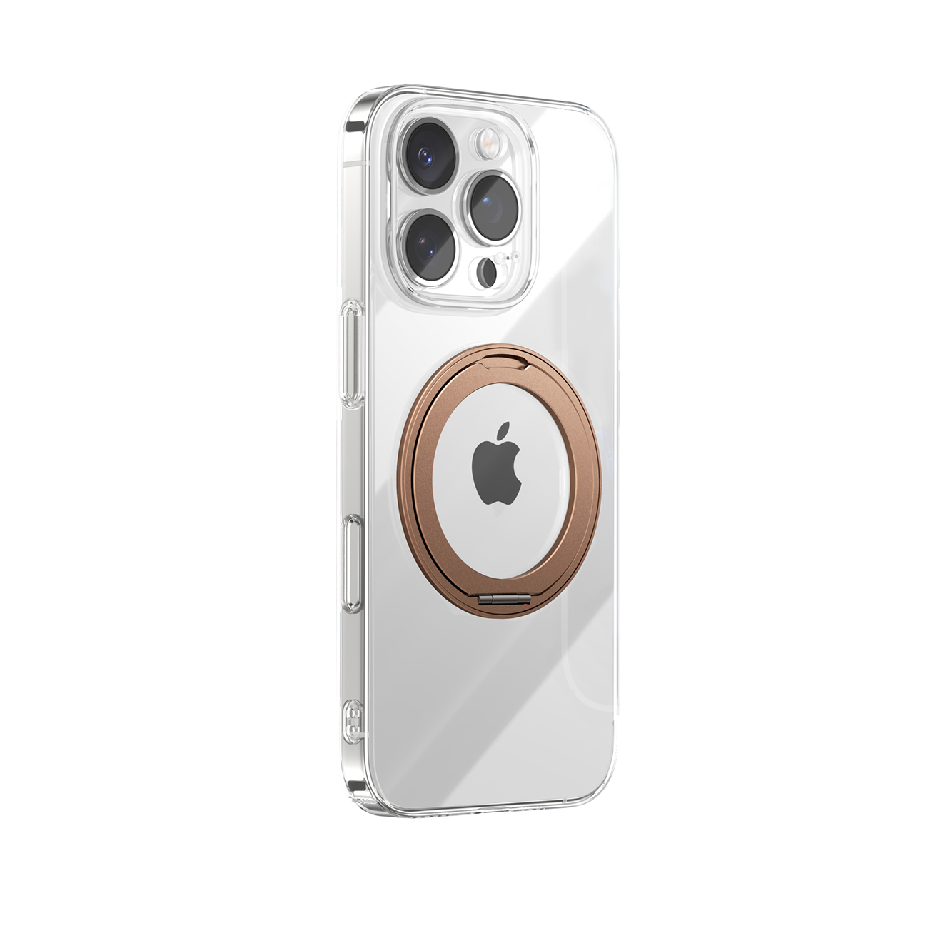 Joyroom JR-16JL6 iPhone 16 Pro ultratyndt MagSafe-kompatibelt etui med 360° ringstativ - Guld