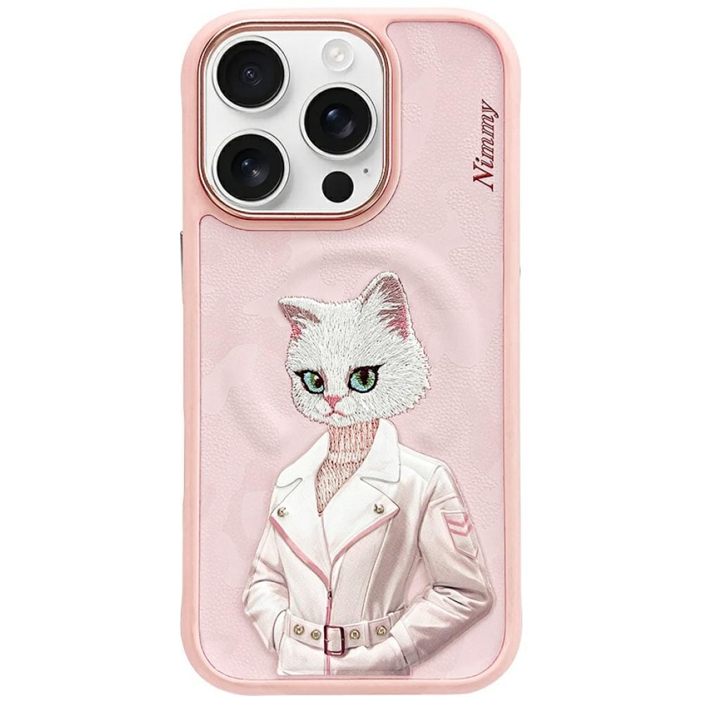 Nimmy Magnetic fashion cute pet MagSafe-etui til iPhone 16 Pro Max - pink