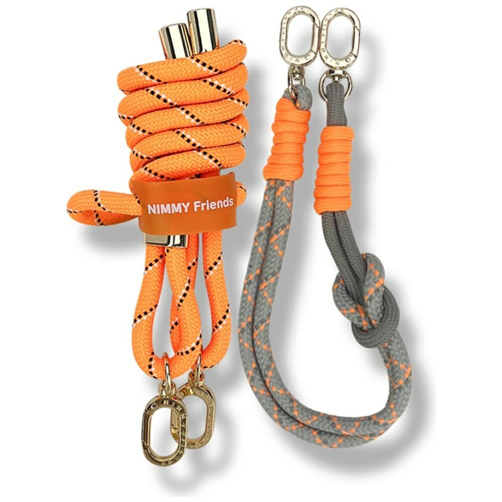 Nimmy Cool&Cute 2.0 crossbody + sæt med håndremme - orange-grå