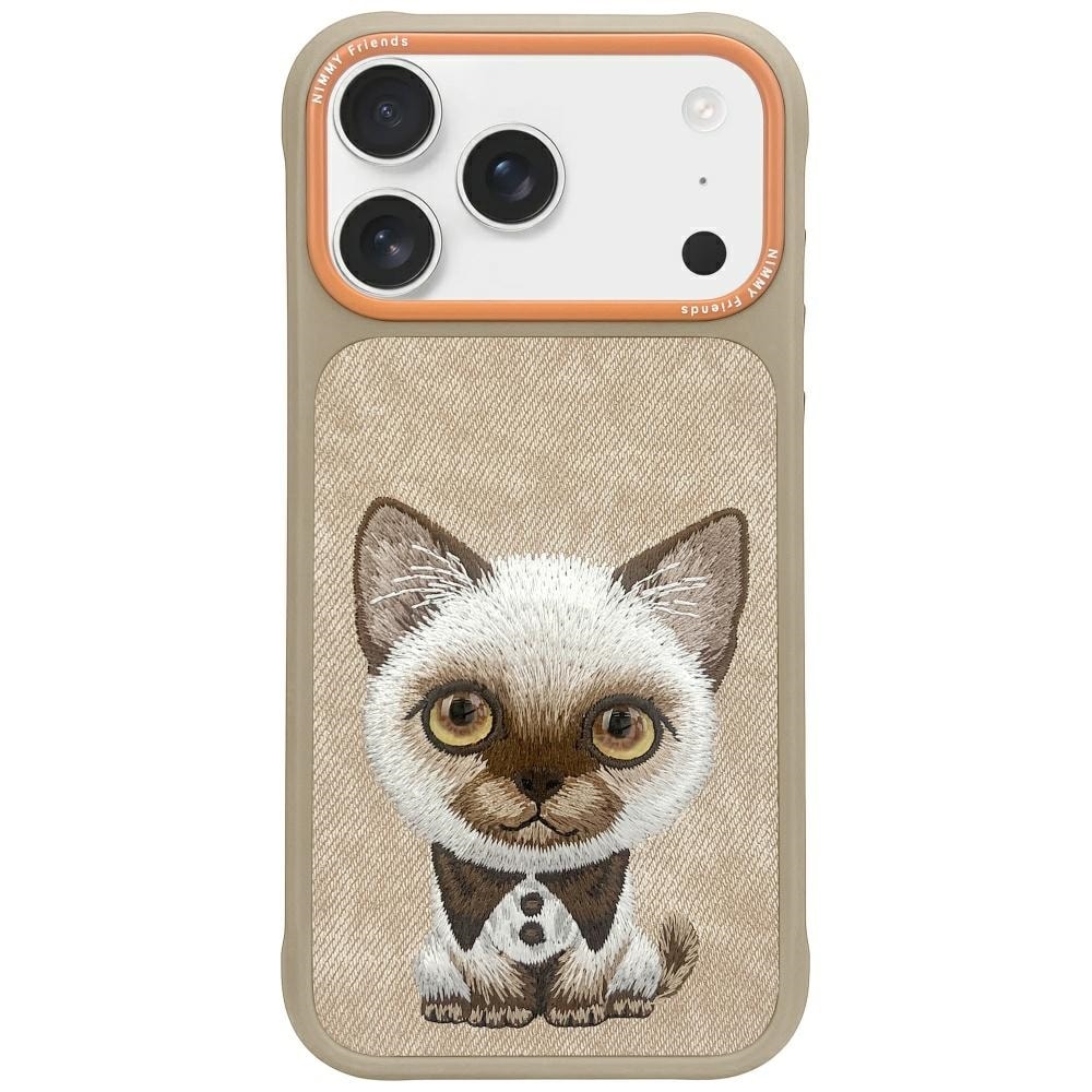 Nimmy Big Eyed Pet 2.0 kattetaske til iPhone 17 Pro Max - Beige
