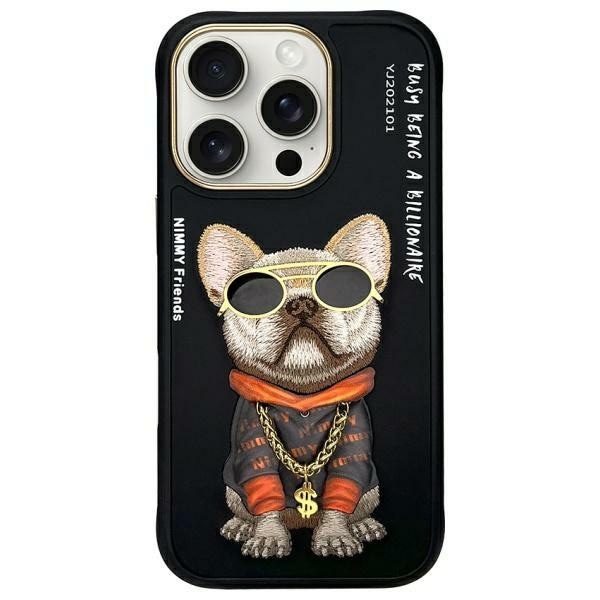 Nimmy Glasses Cool Dog-etui til iPhone 16 Pro - Sort