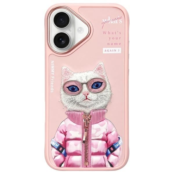 Nimmy Cool&Cute 2.0 kattetaske til iPhone 16 - Pink